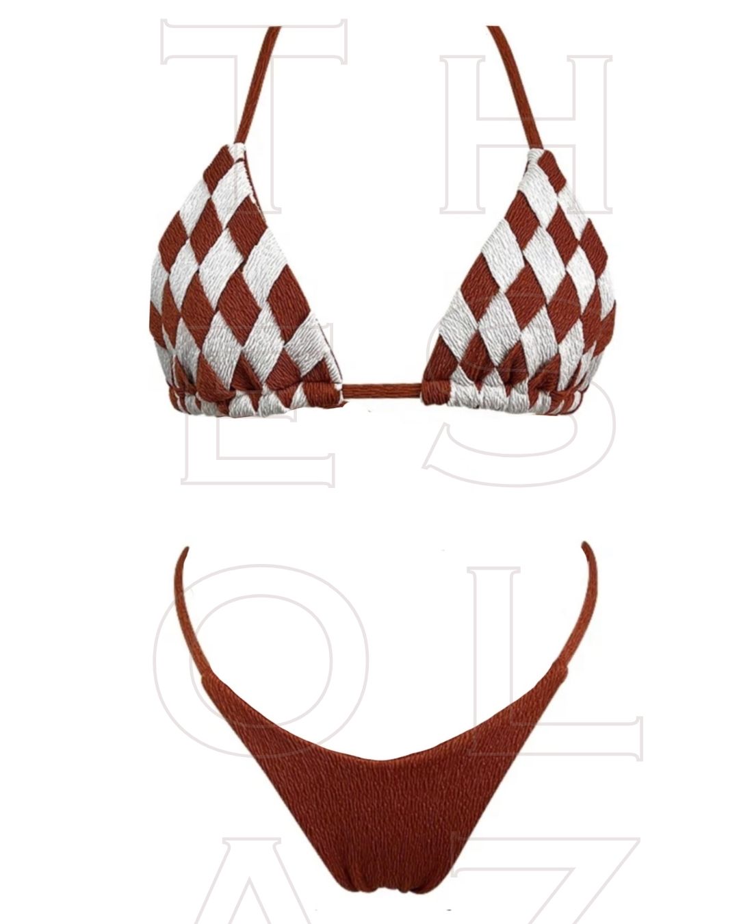 Camila Bikini Rust & White TOP