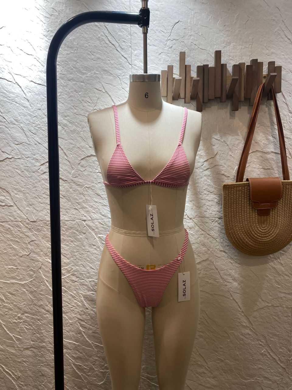 Dalla Micro Striped Triangle Bikini TOP