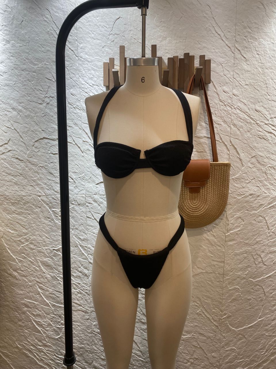 Anais Textured Ruched Underwire Multi-Strap Bikini BOTTOM