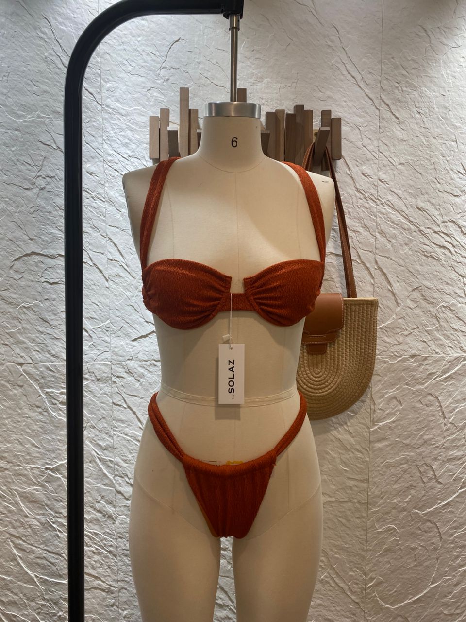 Anais Textured Ruched Underwire Multi-Strap Bikini BOTTOM