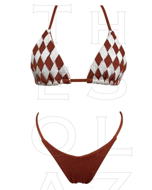 Camila Bikini Rust & White TOP