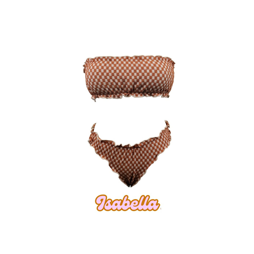 Isabella  Luxe Jacquard Bandeau Bikini TOP