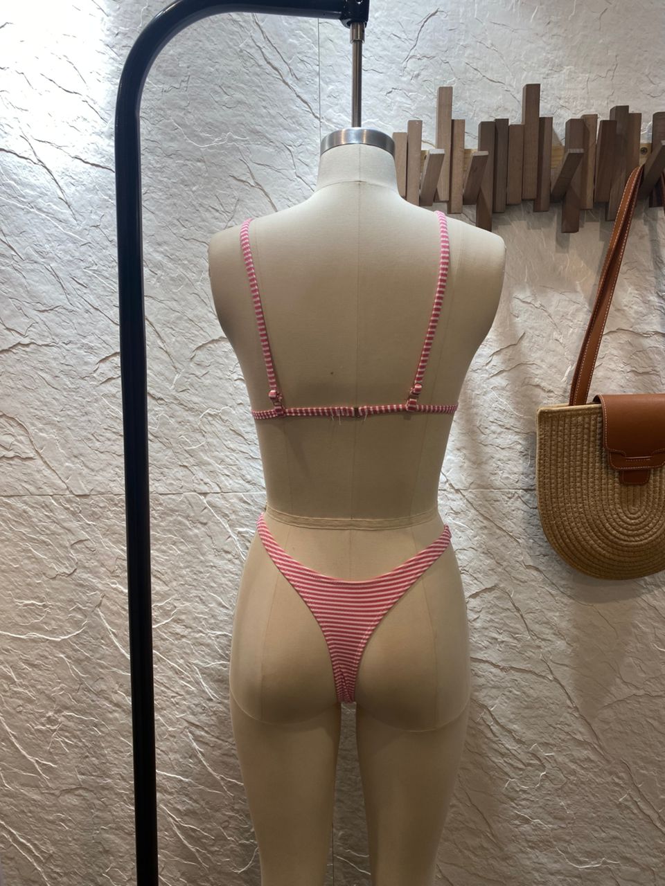 Dalla Micro Striped Triangle Bikini  TOP